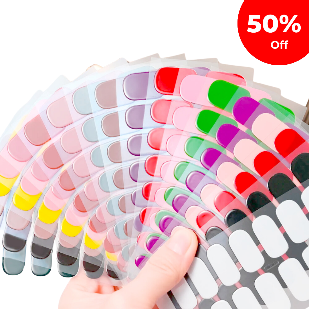 Solid Color Semicured Gels – 20 Pc Gel Nail Strips