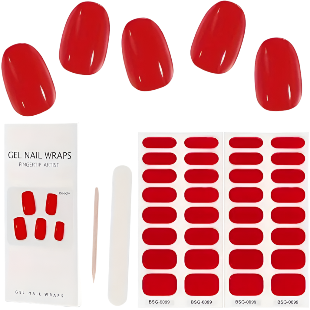 Solid Color Semicured Gels – 20 Pc Gel Nail Strips