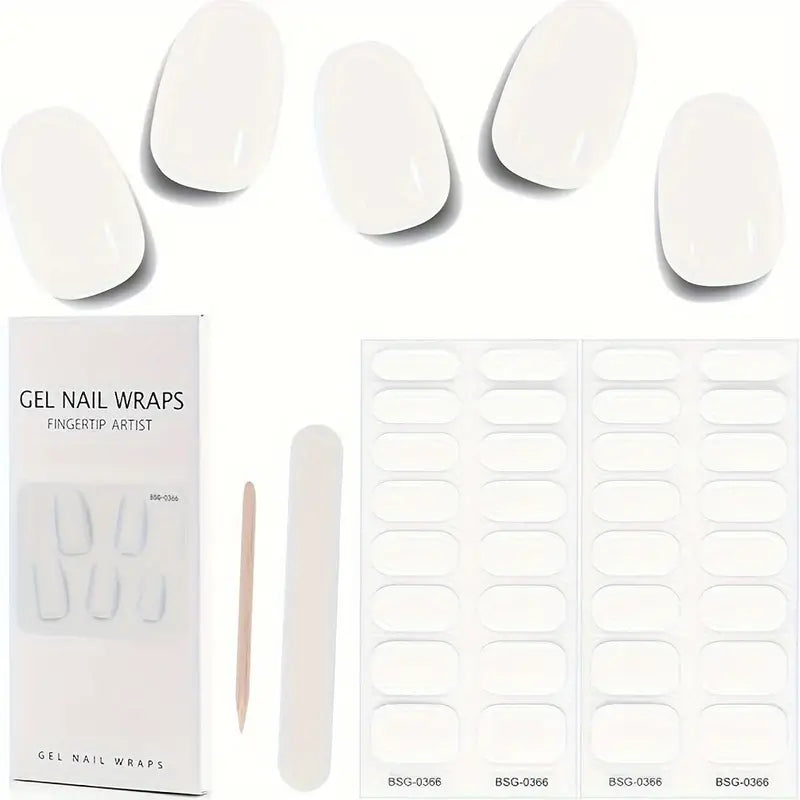 Solid Color Semicured Gels – 20 Pc Gel Nail Strips