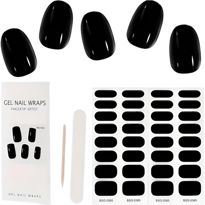 Semi Cured Gel Nail Strips, 20 Pc. Gel Wraps for Nails, Get 1 Free UV Lamp when you Get 3 or More, Easy Apply & Remove for Salon-Quality Manicure