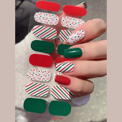 Christmas Semi Cured Gel Nail Sticker Kit - Limited Edition 2024