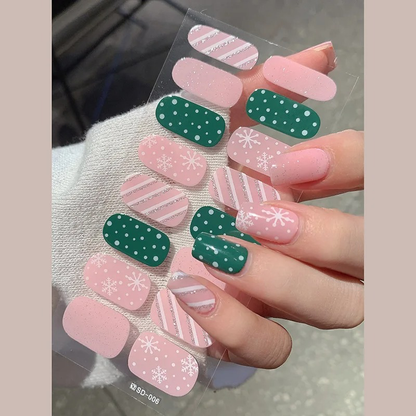 Christmas Semi Cured Gel Nail Sticker Kit - Limited Edition 2024