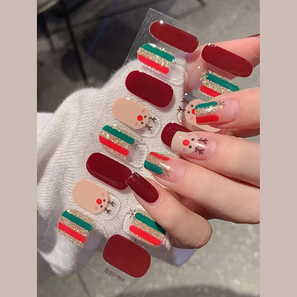 Christmas Semi Cured Gel Nail Sticker Kit - Limited Edition 2024