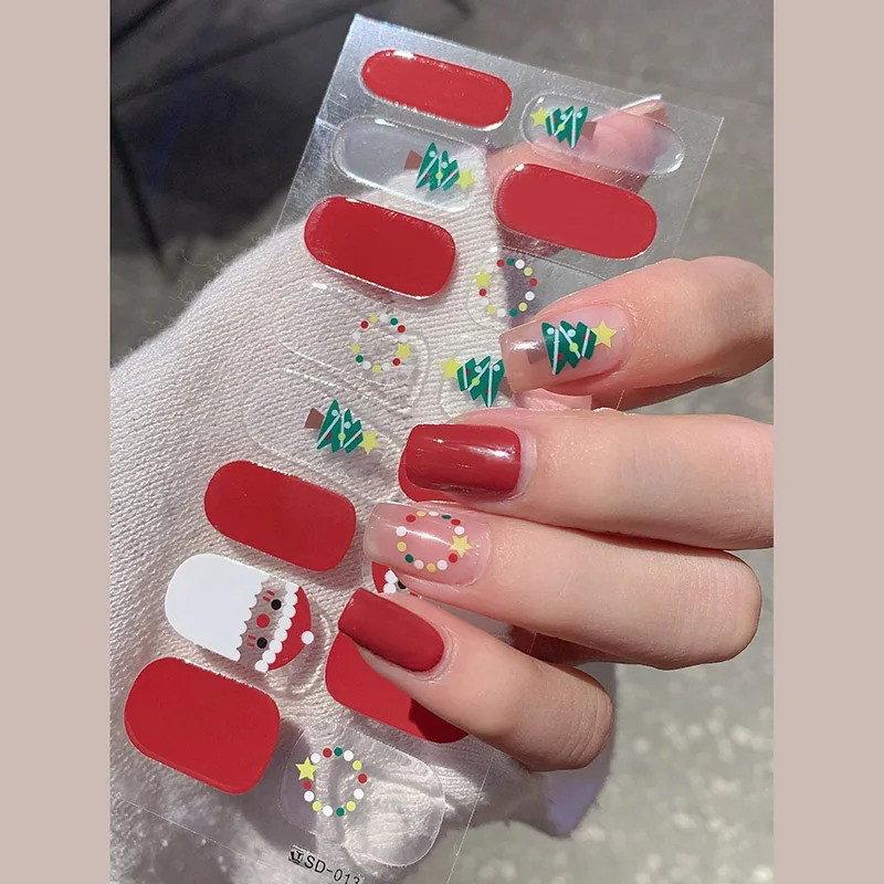 Christmas Semi Cured Gel Nail Sticker Kit - Limited Edition 2024