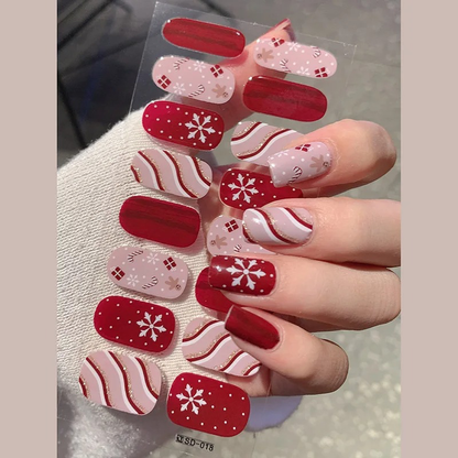 Christmas Semi Cured Gel Nail Sticker Kit - Limited Edition 2024