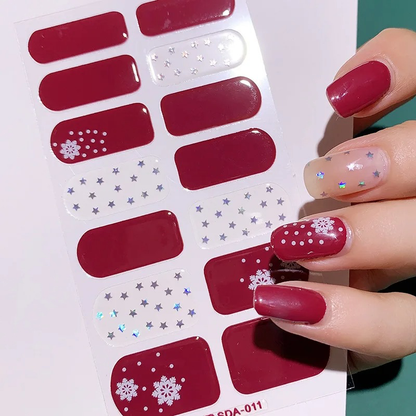 Christmas Semi Cured Gel Nail Sticker Kit - Limited Edition 2024