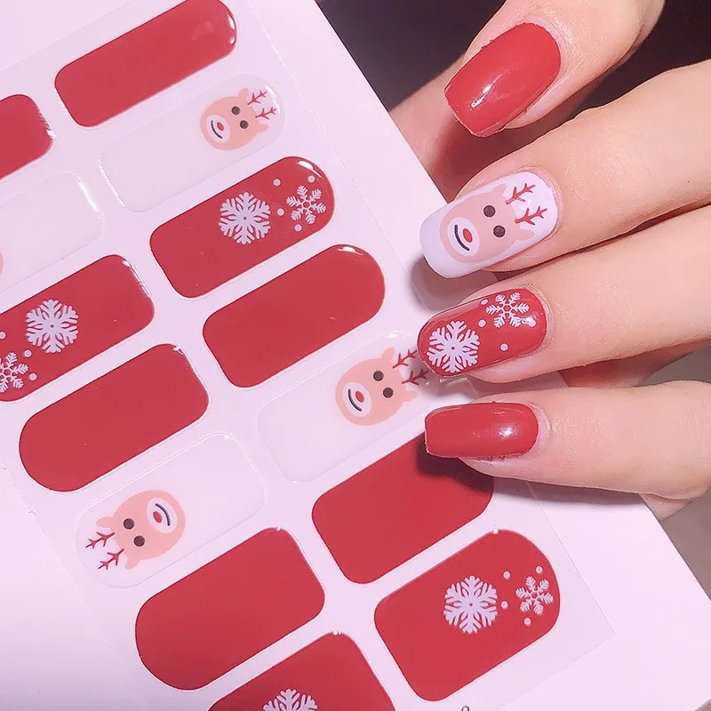 Christmas Semi Cured Gel Nail Sticker Kit - Limited Edition 2024