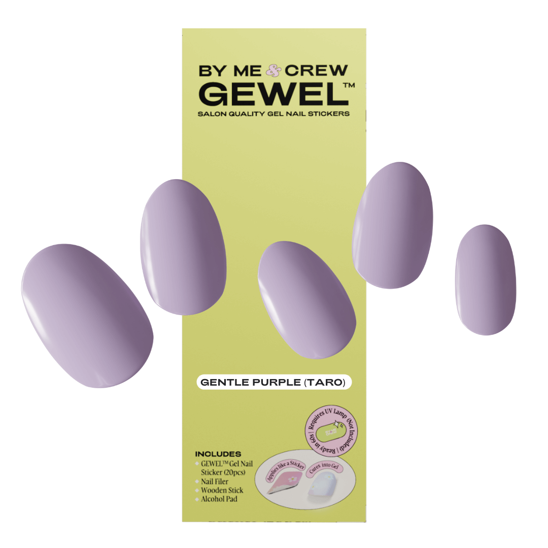 Gentle Purple (Taro) Semicured Gel Nails Kit