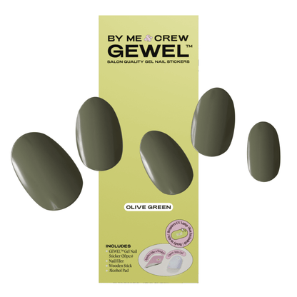 Army Green GEWEL Semicured Gel Nails Kit