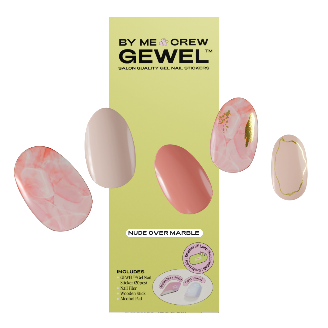 Nude Over Marble Semicured Gel Nails Kit