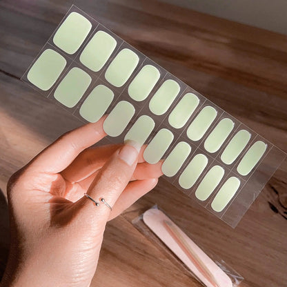 Pistachio Semicured Gel Nail Stickers Kit