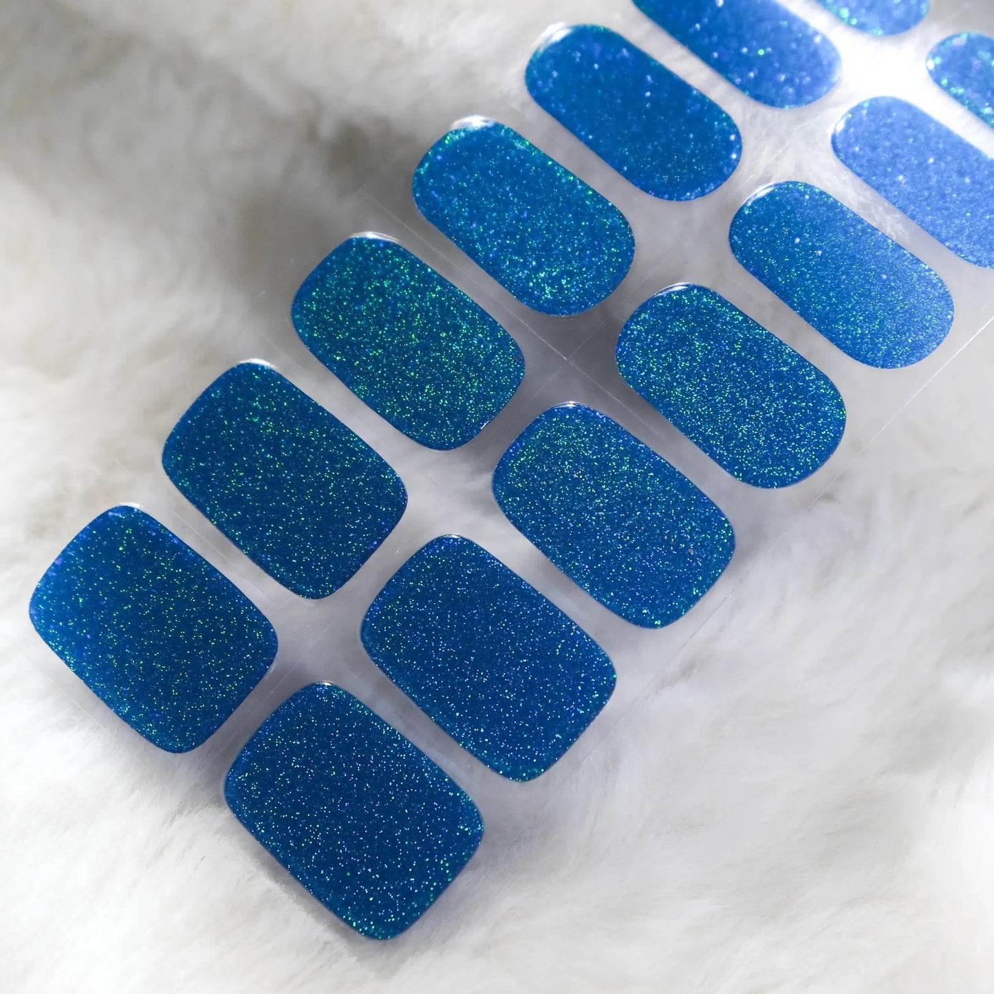 Blue sparkling Night Semicured DIY Gel Nail Stickers Kit