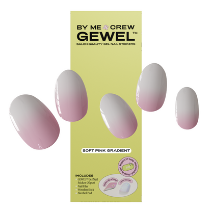 Soft Pink Gradient Semicured Gel Nails Kit